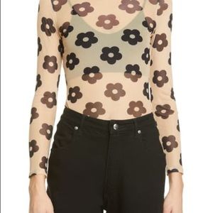Sandy Liang Mesh Daisy Top